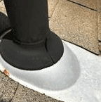 Vent Collar, Cracked Flashing